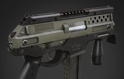 10mm AUTO SMG自动步枪3dmax模型