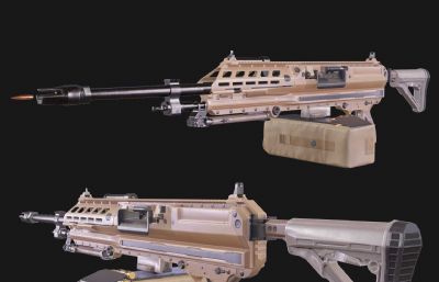 MG 338自动步枪3dmax模型,fbx,obj多种格式