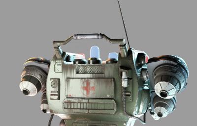 可飞行医疗机器人科幻机器人,科幻机甲3dmax模型