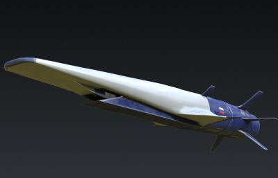 皓石高超音速导弹3D模型,OBJ模型