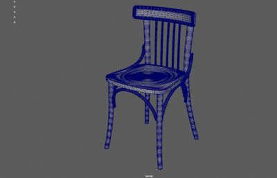 爱尔兰旧椅子,吧台椅,高脚椅3dmaya模型