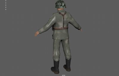 二战士兵,装甲掷弹兵,军人,特种兵游戏人物3dmaya模型
