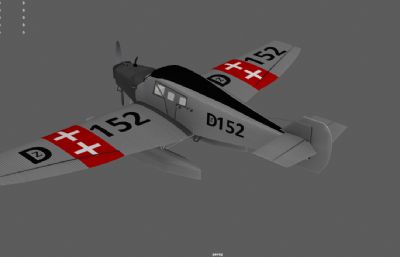 水陆两用飞机,救援侦察飞机,赛斯纳飞机3dmaya模型,塌陷文件