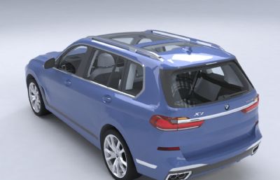 2023款宝马X7 M60i轿车SUV汽车3D模型