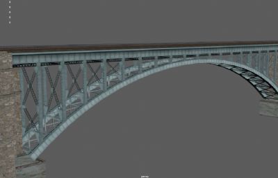纽约大桥,海面大桥,钢结构公路大桥3dmaya模型