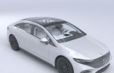 2023款奔驰EQS 580轿车汽车3D模型