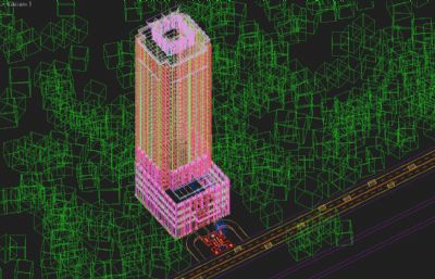 欧式办公楼,欧式商业酒店3D模型