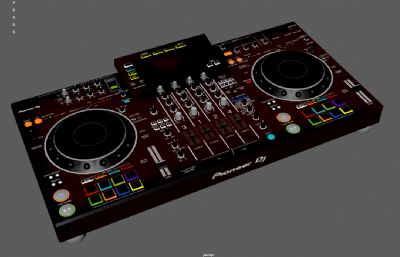 dj台,数字调音台,DJ打碟机,电子音乐合成器3dmaya模型低模