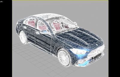 2023款奔驰C级AMG-C220d汽车3D模型