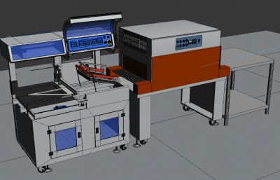 药品组装机,药品生产设备3D模型
