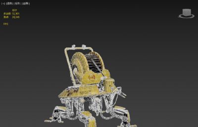 电力线护理机器人,牙科护理机器人3D模型