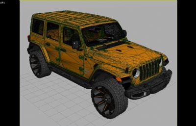 2023款牧马人,Jeep越野车汽车3D模型