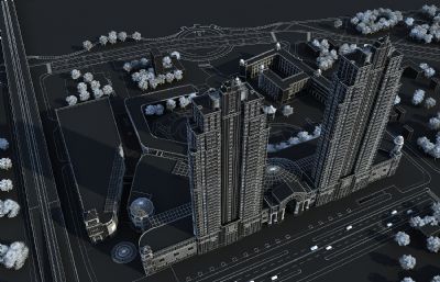 清真寺,欧式商场,欧式住宅,商业街3D模型