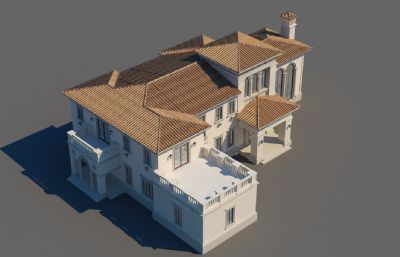西班牙托斯卡纳别墅会所3dmax模型