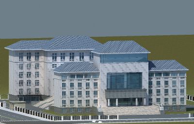 法院,审判楼,司法机构办公大楼3dmax模型