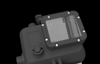 GoPro Hero 3全景运动相机,摄像机3dmax模型