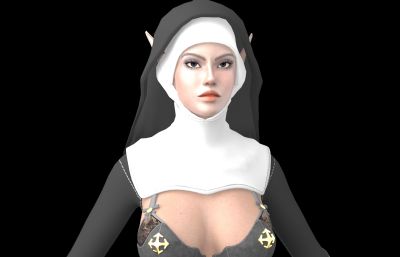 圣女修道士院女人,修女,数字人,小姐姐美女模特大长腿