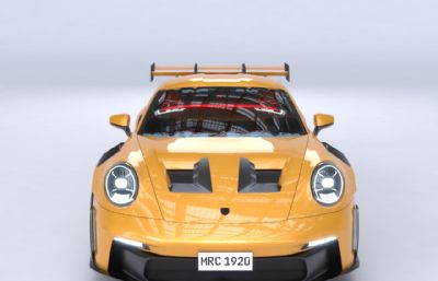 2023款保时捷911GT3RS豪车超级跑车赛车3dmax模型