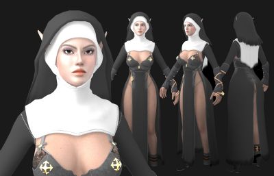 圣女修道士院女人,修女,数字人,小姐姐美女模特大长腿