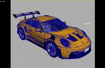 2023款保时捷911GT3RS豪车超级跑车赛车3dmax模型