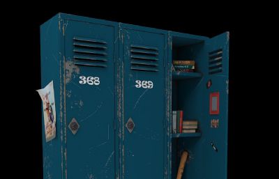 储物柜,学校私人柜子3dmax模型