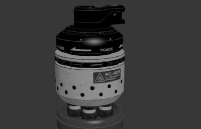 科幻手榴弹,手雷3d模型