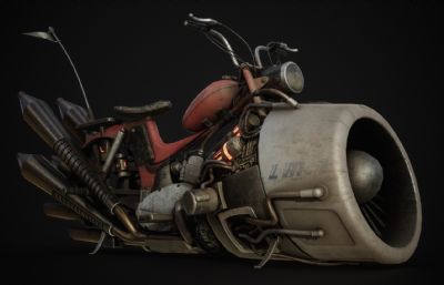 科马尔极速赛车,飞行摩托3D模型