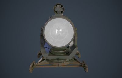 二战军事探照灯3dmax模型