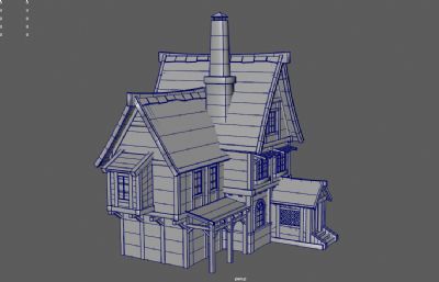 别墅,旧房子,欧美木房子,私人住宅3dmaya模型
