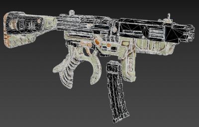 概念枪械,科幻步枪3dmax模型