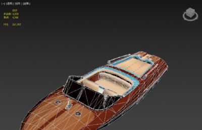 快船,快艇,出海钓鱼小船3dmax模型