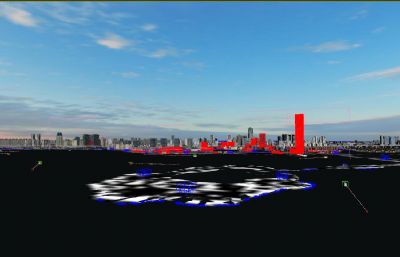 太湖风景区尚湖湾,长江下游城市湿地公园洲岛,城市配楼自然景观3D模型