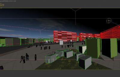 新发地,城市集配中心,民生港物流产业园3d模型