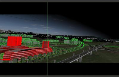 城市集配中心,城市配送,新发地城区鸟瞰全景3D模型