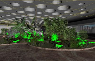 成都生命科学自然博物馆,动植物标本,博览会场景3D模型