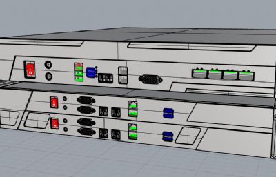 单向导入式服务器机箱rhino模型