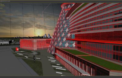 龙谷新天地,贵安数据中心大厦3D模型