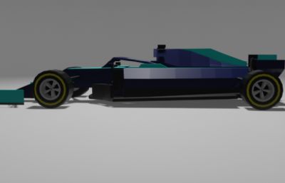 低聚F1汽车blender模型