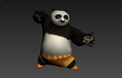 功夫熊猫打拳,功夫熊猫打太极3D模型
