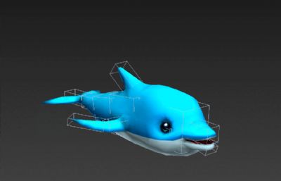 卡通3D小海豚,带进食,说话等动作