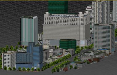 广州市人民公园及周边建筑场景 虚拟现实