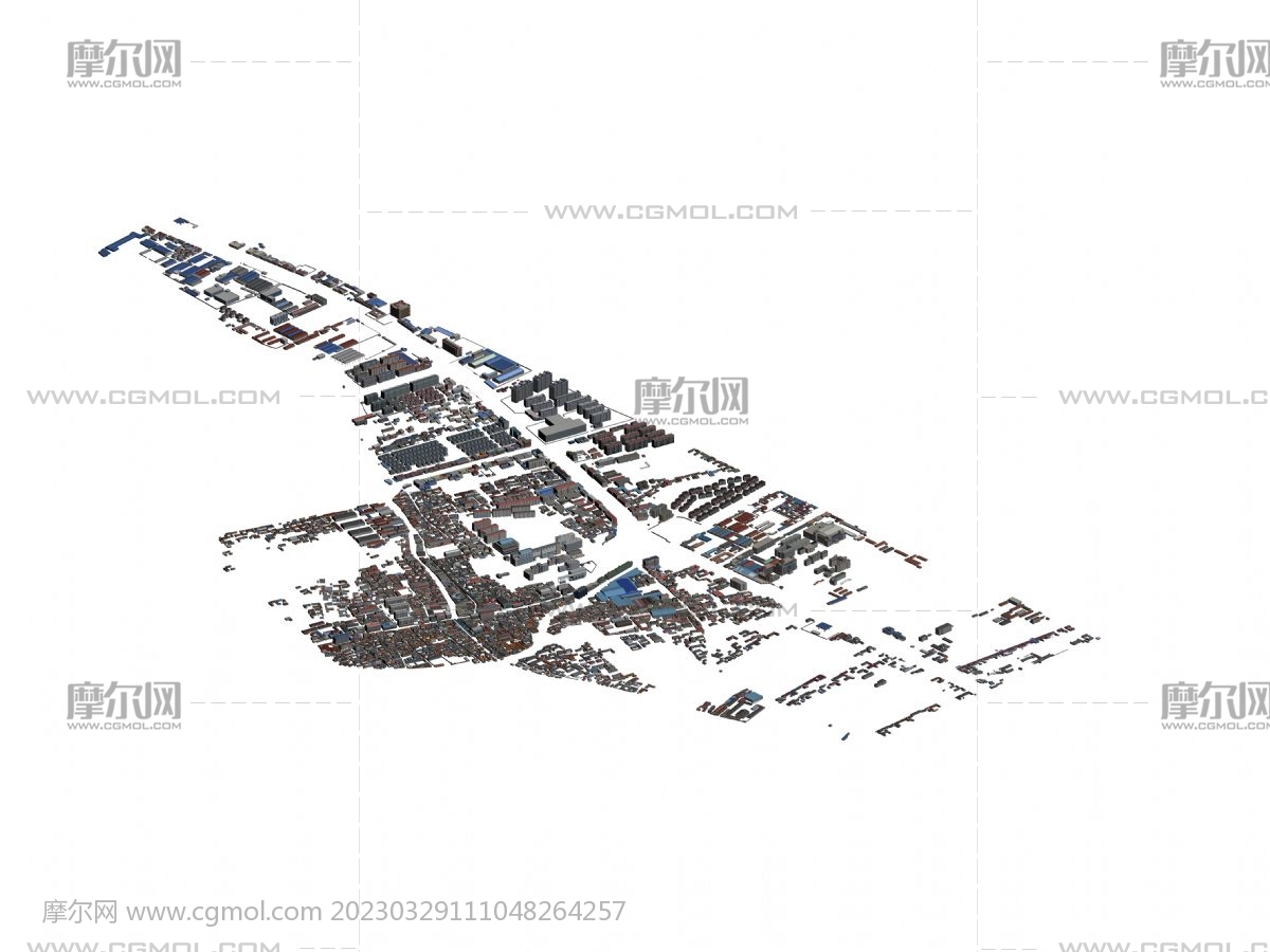 江苏省盐城市亭湖区伍佑镇整体虚拟城市3D模型