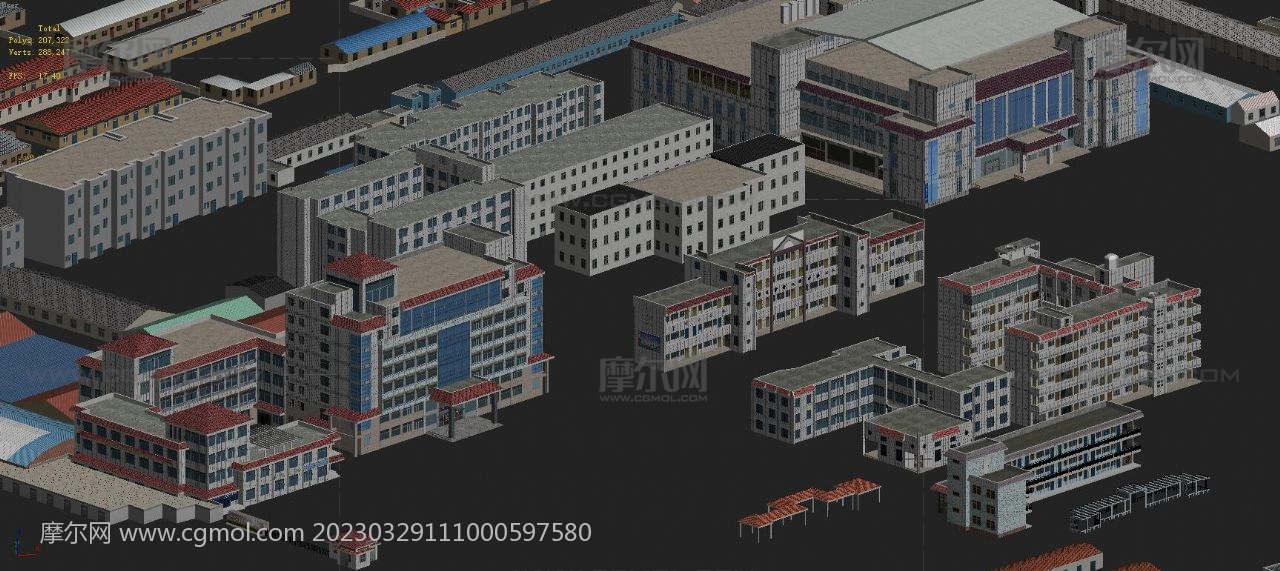 江苏省盐城市亭湖区伍佑镇整体虚拟城市3D模型