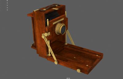 古董照相机 摄像机 带镜头伸缩动画