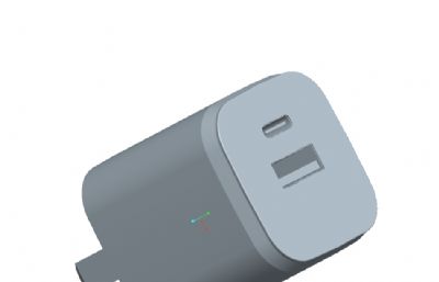 带USB和type-c双口的充电头,电源适配器