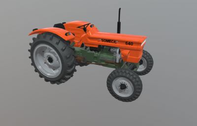 农用红色拖拉机 现代农业设备农用拖拉机
