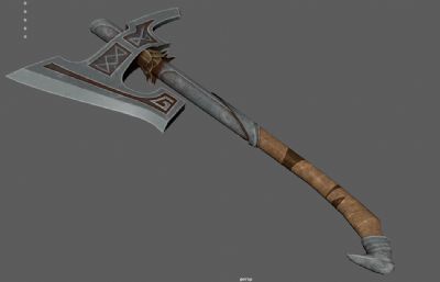 北欧维京战斧 中世纪野蛮人武器 游戏斧子