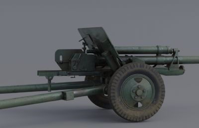 ZIS-2苏联反坦克炮3dmax模型