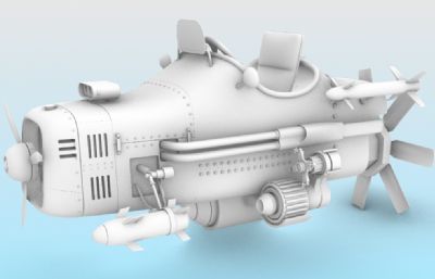全副武装的卡通战斗飞机rhino模型