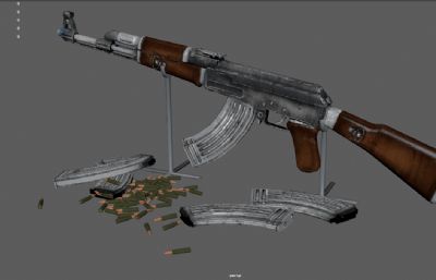 AK47冲锋枪 突击步枪 游戏武器道具